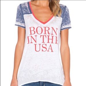 Chaser Born in The USA Top Shirt Burnout S